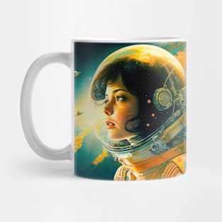 We Are Floating In Space - 54 - Sci-Fi Inspired Retro Artwork Mug